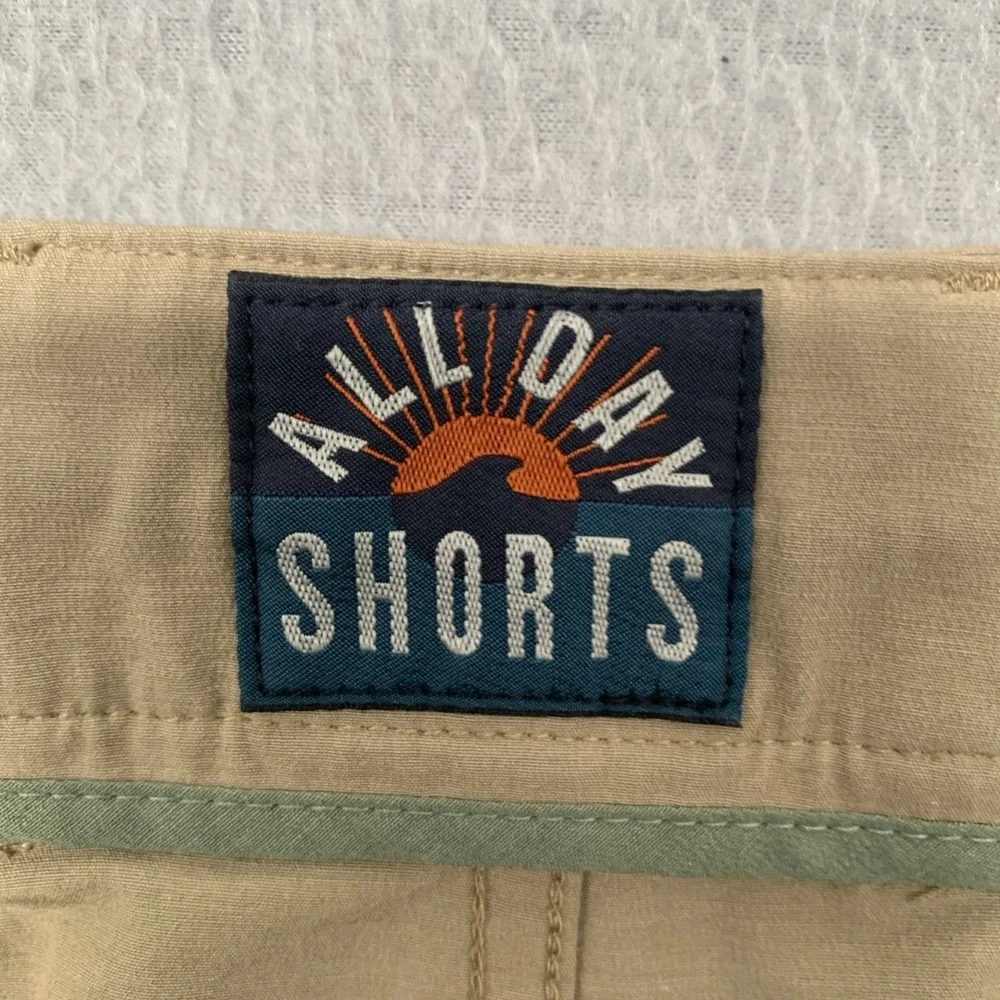 Faherty All Day Shorts Mens 40 Khaki Beige Hybrid Drawstring Chino 9